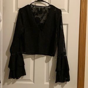 See through floral shirt